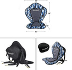 Universal Deluxe Kayak Seat Cushion with Storage Bag for Kayak,Padded Boat,SUP,Canoe,Fishing Boat,Seats with 4 Adjustable Straps