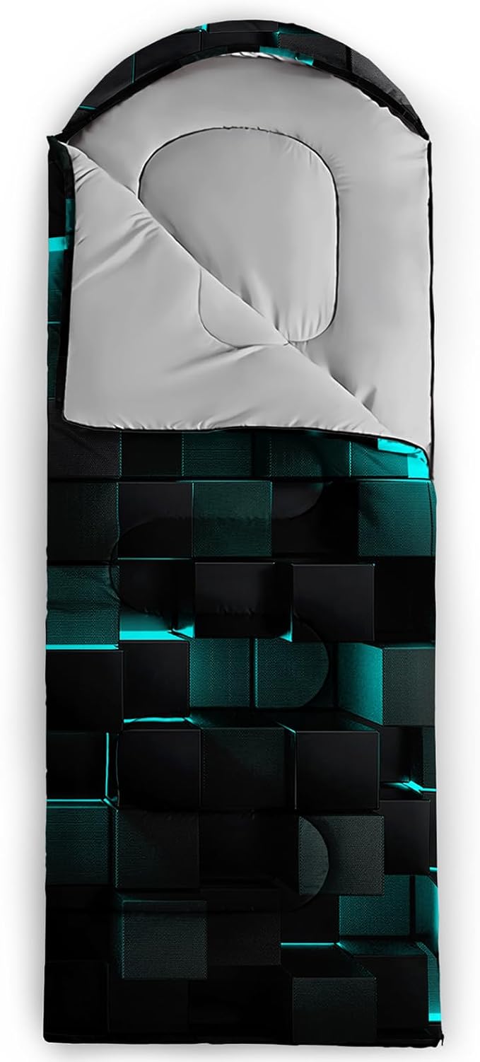 Sleeping Bags for Adults and Kids Backpacking Camping Sleeping Bags for Girls and Boys Lightweight Waterproof Cold/Warm Sleeping Bag for All Season