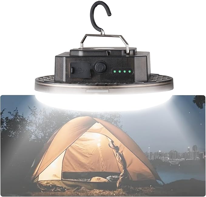 12000mAh 4000LM Camping Lights 3 Lighting Modes Bright Rechargeable LED Lamp 40W Hanging Tent Lights IPX5 Waterproof,Magnet,Power Failure Emergency Survival Kits & Christmas Day Gift