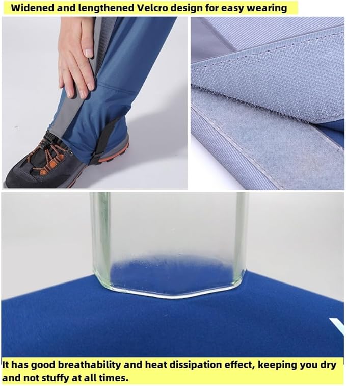 Waterproof Gaiters,Hiking Gaiters,Lightweight Adjustable Leg Gaiters for Men Women,Available in All Seasons,Hiking,Skiing,Mountain Climbing,etc.