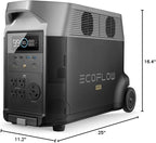 EF ECOFLOW Portable Power Station 3600Wh DELTA Pro, 2.7H to Full Charge, 5 AC Outlets, 3600W, 120V Lifepo4 Power Station with Expandable Capacity, Solar Generator for Home Use, Blackout, RV