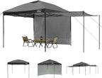 KAMPKEEPER 10x10 Easy Pop Up Canopy Tent with 2 Sidewalls, Instant Outdoor Shade Shelter with 2 PCS Removable 10FT Sun Walls, Quick Setup Waterproof and UV-Resistant for Patio, Camping, Backyard
