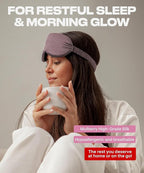 SUNDAYSILKS™ 3D Contoured Silk Sleep Mask | Padded Silk Eye Mask with Eye Cups for Lash Extensions | Blackout, Organic for Women & Men, Perfect for Travel, Slip-Free Deep Sleeping, Antifaz para Dormir