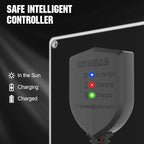 OYMSAE 12V Solar Battery Charger ，5W Waterproof Solar Battery Maintainer,Portable Solar Panel Charger with Upgraded Controller for Car, Motorcycle, Boat, Marine, RV, Trailer, Tractor,Truck, etc