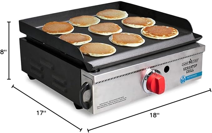Camp Chef Versatop Portable Flat Top Grill 250 and Griddle (FTG250) - Compatible 14" Accessories