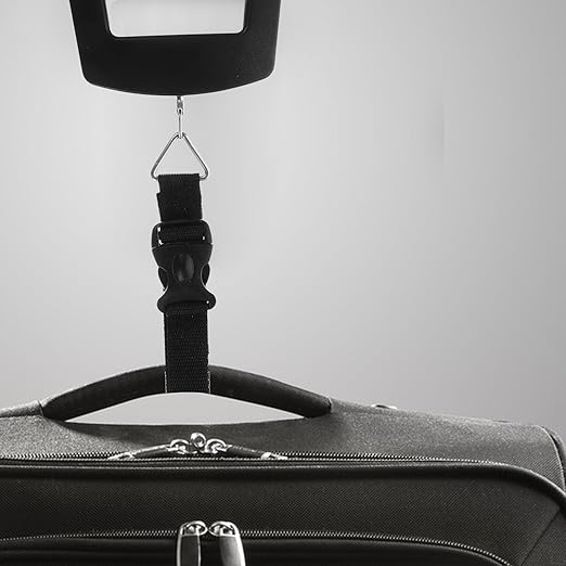 MAGICLULU Portable Luggage Weighing Scale with Large Handle and Webbing Hook, Digital LCD Display Screen, Rechargeable Travel Suitcase Weight Scale for Suitcases and Bags