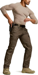 CQR Men's Tactical Pants, Water Resistant Ripstop Cargo Pants, Lightweight EDC Work Hiking Pants, Outdoor Apparel