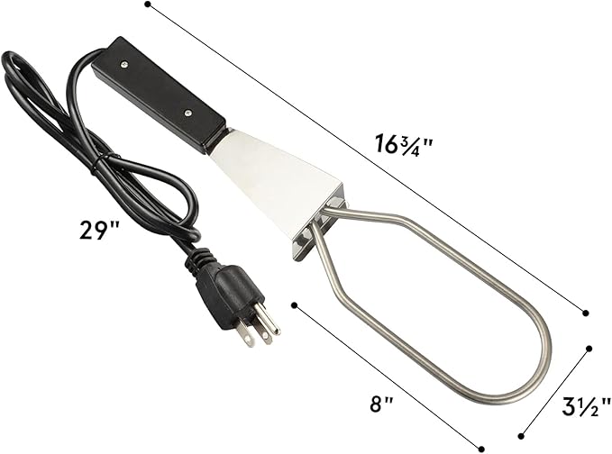 600W Electric Charcoal Starter Fire Lighter for BBQ Grill Smoker Fireplace, Firepit, Stove - Quickly Ignite Coals Briquettes Without Lighter Fluid or Matches - 29 Inch Power Cord