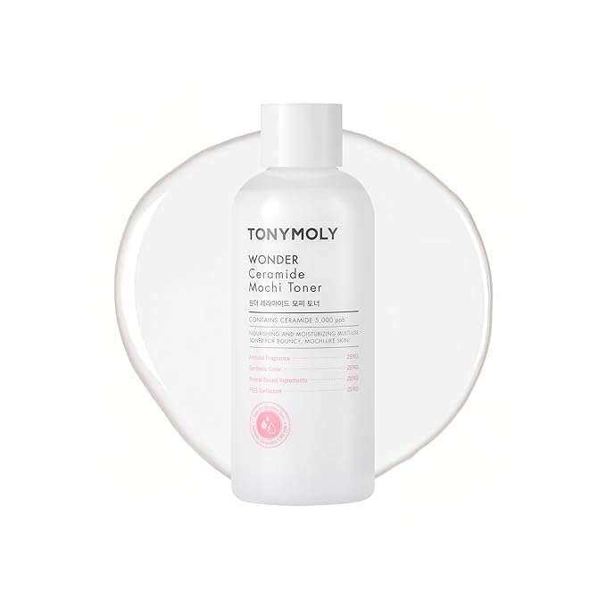 TONYMOLY Mochi Milky Toner – Hydrating Korean Milky Toner for Face, Ceramide Barrier Repair, Hyaluronic Acid & Cica – Soothing Toner for Dry & Sensitive Skin, Glass Skin – 300ml