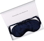 Silk Sleep Mask Light Blocking Luxury 100% Mulberry 19mm Silk Eye Mask Eye Cover Blindfold Ultra Soft Light & Comfy Anti Aging Skin Care with Travel Bag Gift Package