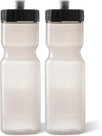 50 Strong Sports Water Bottles – Reusable 22 oz BPA-Free Plastic Bottles with Pull Top Cap – Made in USA – Top Rack Dishwasher Safe – Fits Most Bike Cages Brand