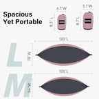 Kootek Camping Hammock, Portable Hammocks with Tree Straps & Attached Carry Bag, Camping Essentials Gear, Perfect for Outside Indoor Hiking Beach Backpack Travel