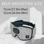 Heated Eye Mask with Bluetooth Headphones SYPVRY Wireless Sleep Eye Mask Headphones for Sleeping with Temperature & Timer Control, Warm Eye Compress USB Heated Mask for Dry Eyes Style,Grey
