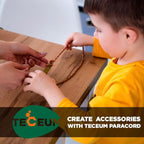 TECEUM 5/32" Paracord Rope 1000 – 1000ft / 200ft / 100ft / 50ft – Tactical Parachute Cord 4mm – 45+ Colors – Nylon String for Survival & Camping Gear – Stripe Cord for Survival – Utility Rope