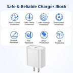 Fast Charging for iPhone 16/16e,Apple Charger Fast Charging,2Pack 20W USB C Charger Block with Extra Long 10FT USB C to Type C Charger Cable Cord for iPhone 16/16e/16Pro/16ProMax/15/iPad Pro/Air/Mini