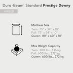 Intex 64109E Dura-Beam Standard Prestige Air Mattress: Fiber-Tech – Queen Size – 10in Bed Height – 600lb Weight Capacity – Pump Sold Separately
