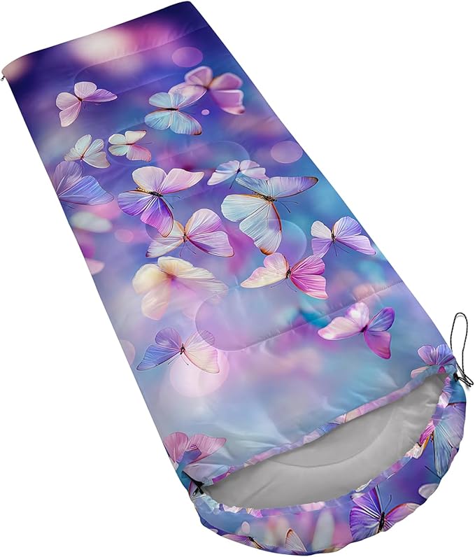 QOOMO Animals Camping Sleeping Bags,3 Season Warm & Cool Weather,Lightweight,Waterproof Sleeping Bags for Adults & Kids,Traveling,and Outdoors,Camping Gear Equipment