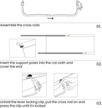 ONETIGRIS SUPRAGRIS Camping Cot, Support Up to 400lbs, Lightweight Comfortable Folding Bed for Camping, Hiking, Backpacking, Travel, Car Trips, Office Nap (Gray)