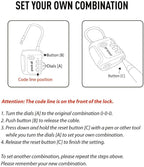 pack all TSA Approved Cable Luggage Locks, 3 Digit Combination Padlocks, Travel Lock for Suitcases & Bag, Alloy Body, Travel Accessories (4 Pack)