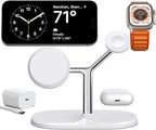 3-in-1 Wireless Charging Station for Apple Devices - Fast Charging Station for iPhone and Watch with MagSafe, Stable Charger Stand for iPhone 12-15 & iPhone 16 & iWatch & AirPods