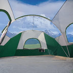 CAMPROS CP Camping Tent 10 Person Family Cabin Tent, 2 Room Water Resistant Waterproof Tent with Top Rainfly, 4 Large Mesh Windows, Double Layer, Easy Set Up, Portable with Carry Bag, 16ft x 9ft x72in