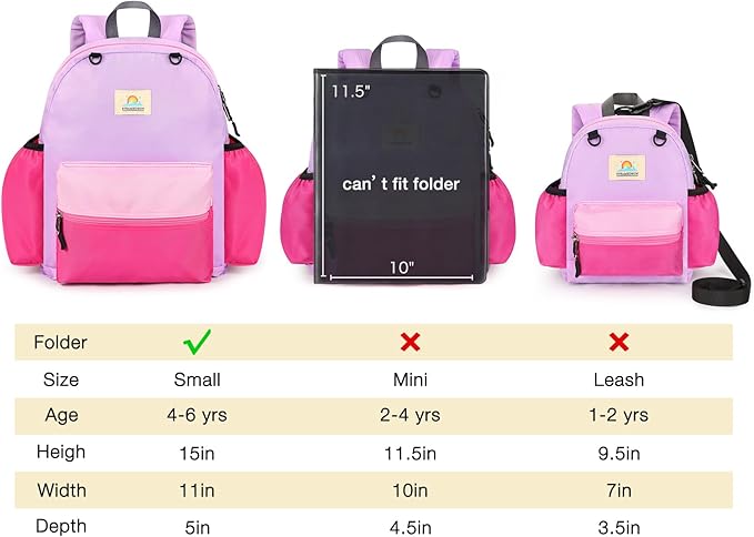STEAMEDBUN Toddler Backpack for Girls 2-4: Kids Backpack Boys Girls - Preschool Kindergarten Daycare Backpacks - 12 inch