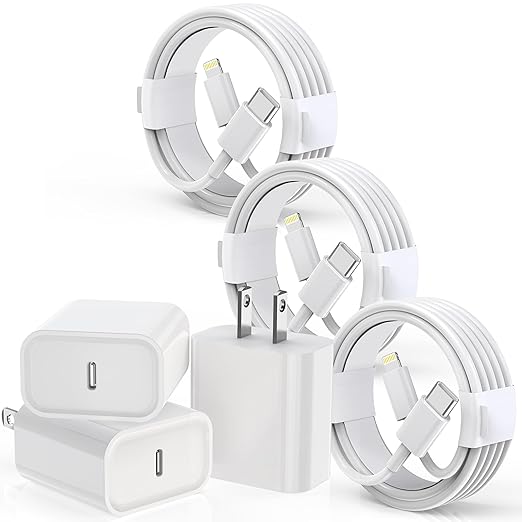 iPhone Charger Cord 6FT,3Pack【Apple MFi Certified】 USB C iPhone Fast Charger Phone Charging Travel Plug Charger Block Quick Apple Cord Lightning Cable for iPhone 14/13/12/11 Pro Max/XR/X/XS/SE2022