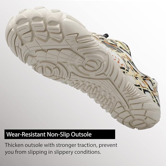 L-RUN Barefoot Water Shoes Women Mens Aqua Sock Athletic Hiking Water Sports Shoes for Swim Beach Pool Sand Diving Walking