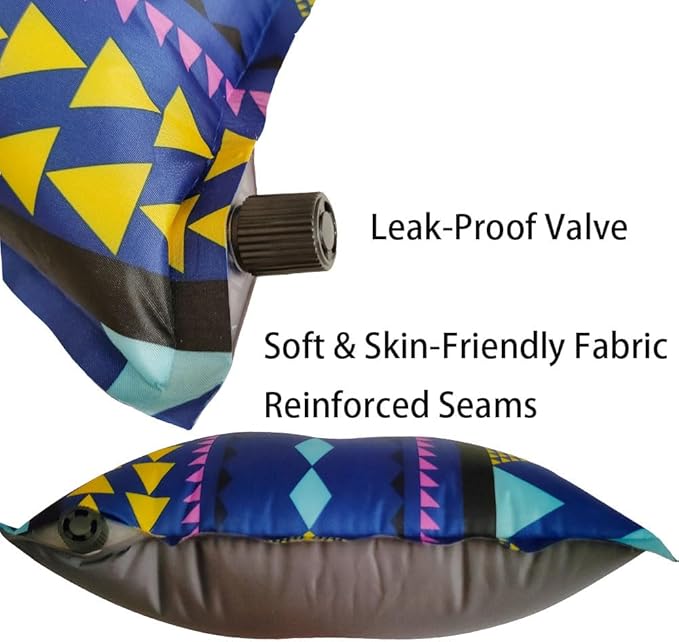 1Pack Inflatable Pillow-Camping Pillow - Air Pillows for Backpacking &Airplane,Hiking,Traveling,Neck Lumbar Support Blow Up Pillow,Compressible.