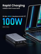 UGREEN Power Bank 25,000mAh 145W Laptop Portable Charger, Nexode 3-Port USB C PD Battery Pack, for MacBook Pro/Air, Dell XPS, iPhone 17/16/15/14, Galaxy S24, Steam Deck, iPad, and More