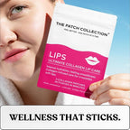 The Patch Collection® – Lips Ultimate Collagen Lip Care Patch | Hyaluronic Acid, Collagen, Strawberry Extract, Irish Moss (Pack of 3)