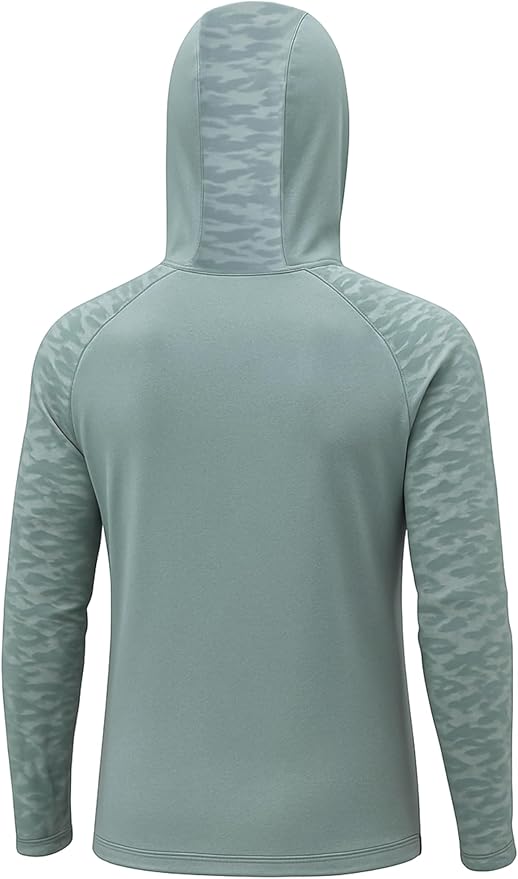 Permethrin Insect Repellent Mens Athletic Hoodies Long Sleeve Fishing Shirts SPF 50+ UV Sun Shirt Protection Rash Guard