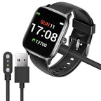Lamshaw Compatible with Letsfit EW1 Charger, Magnetic USB Charging Cable Replacement Charger Cable Compatible with Letsfit EW1 / ID207 Smartwatch/AOKESI 1.69'' / ID207 / TOZO S2 Smart Watch (Black)