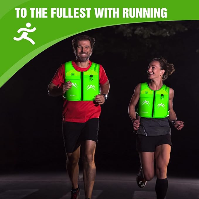 REVALI Zip Reflective Running Vests with Hydration Bottle, Adjustable Waistband & Breathable Material, Chest Pack Gear Phone Holder for Men & Women