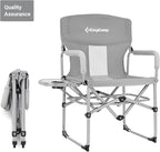 KingCamp XXL Oversized Directors Chair with Side Table, Heavy Duty Camping Chairs 600lbs with Cooler Bag, Portable Folding Camp Chair with Wide Seat for Camping Hiking Fishing Lawn Outdoor and Sports