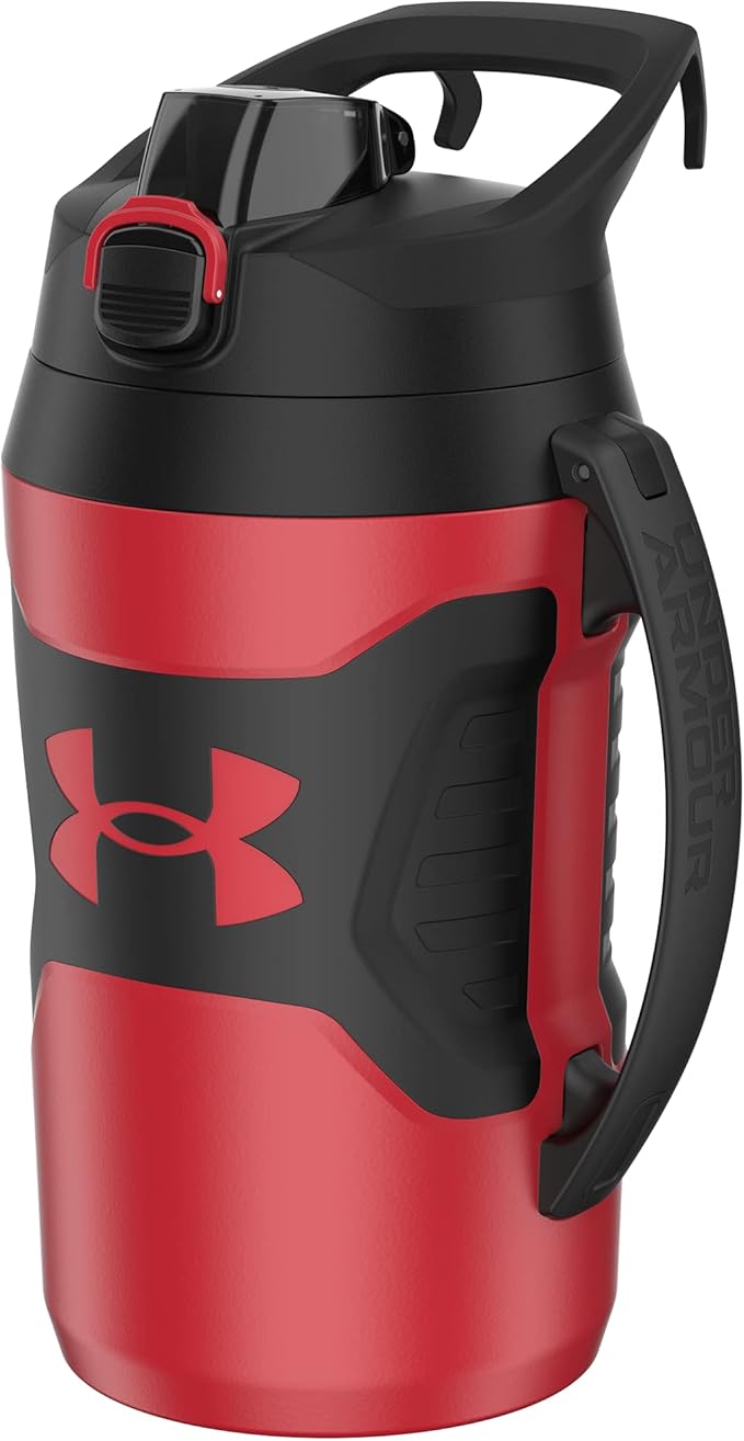 Under Armour Half Gallon Water Bottle Insulated, 64oz Insulated Water Bottle with Handle, Sports Water Jug, Fence Hook, Leak Resistant, for Baseball, Football & More