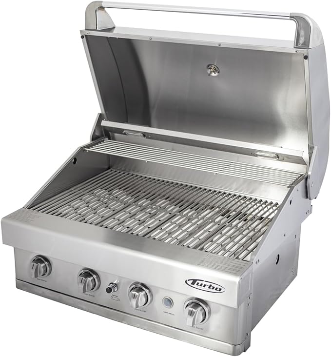 Turbo 32-inch 4-Burner Built-In BBQ Gas Grill - Propane