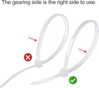 3/4" Strong Back-Glue Self Adhesive White Cable Zip Tie Mounts 100pcs with 8" Ties, Screws, Outdoor Sticky Wire Fasteners Cable Clips Management Anchors Organizer Holders Squares