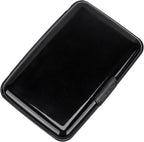 ELFISH Mini RFID Aluminum Wallet Credit Cards Holder Business Card Case Metal ID Case for Men Women (Black)