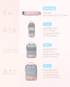 BAGSMART 6 Set /4 Set/2 Set Compression Packing Cubes for Travel, Lightweight Luggage Organizer Bags, Durable Space Saver Bags Travel Essentials