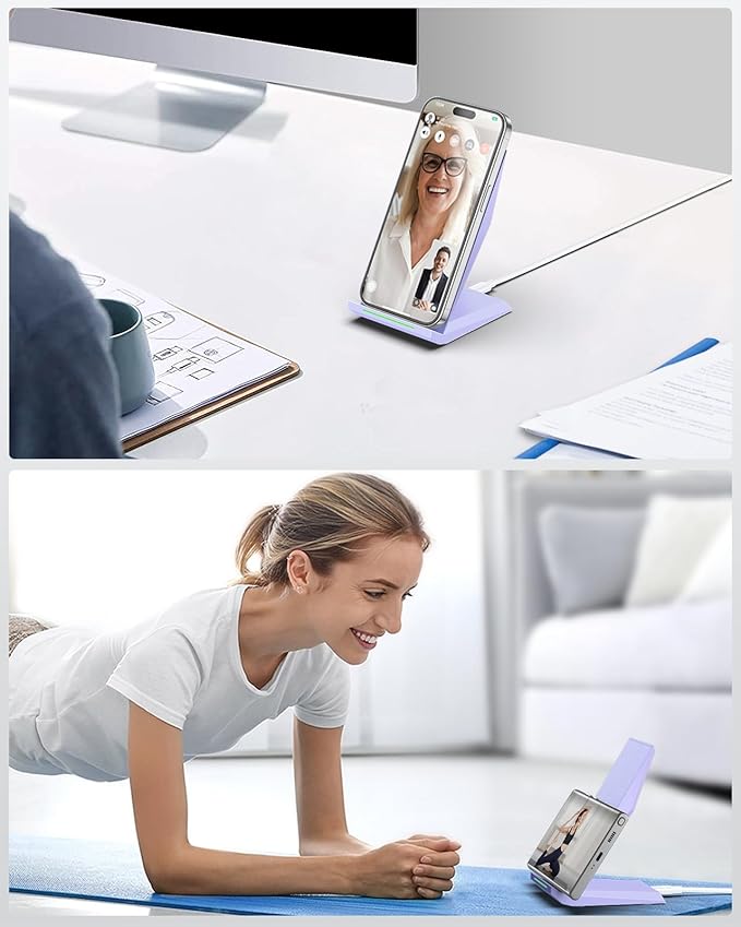 Fast Wireless Charger 2 Pack - NANAMI Qi Certified Wireless Charging Stand for iPhone 17/17 Air/16/15/14/13/12/12 Pro Max, Phone Charger Dock Compatible Samsung Galaxy S25/S24/S23/S22/S21,Pixel 6/5