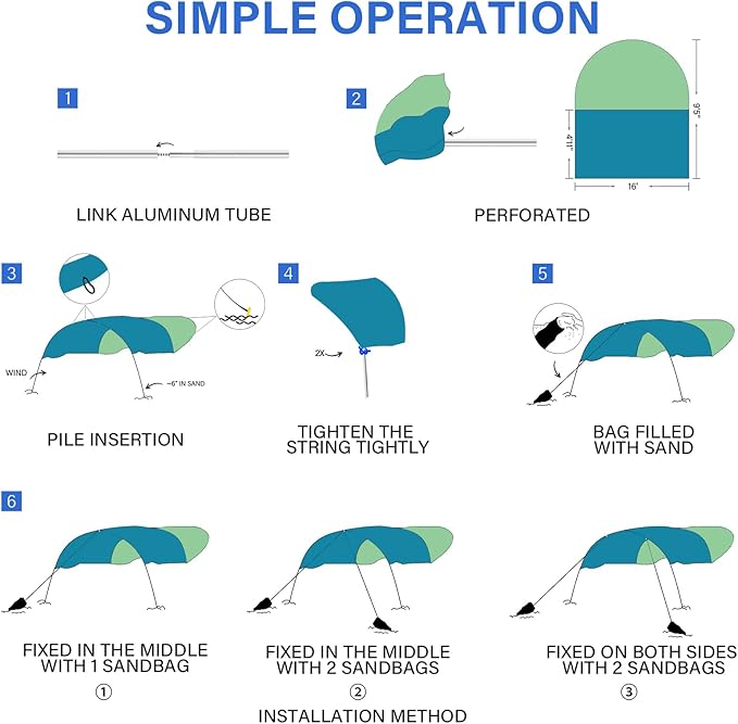 Beach Sun Shade Canopy,Beach Pop up Tent Sun Shade Sail for 8 People,Relying On Wind Power Umbrella Only 4 Lbs