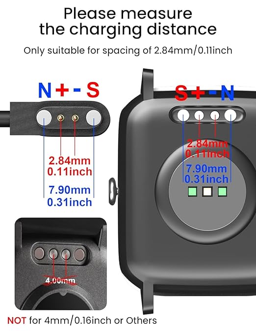 Smart Watch Charger for Letsfit Willful YAMAY VeryFitPro, [ 2-Pack 3.3-Feet ] Replacement Magnetic Watch USB Charging Cable Cord for SW021 SW023 Letsfit ID205L ID205U ID205S SW025 Uwatch 3S 3 2 2S