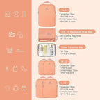 Lightweight Compression Packing Cubes for Suitcases, Compressible Expandable Travel Packing Organizer with Clear Toiletries and Backpack Bag, Travel Essentials for Carry on Luggage 7 Set