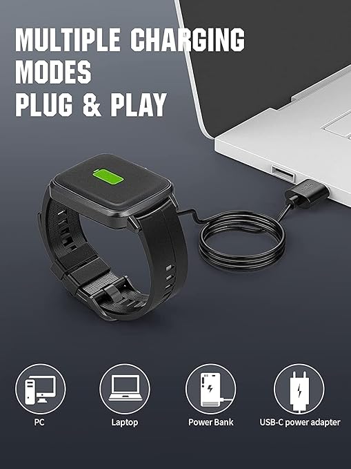 Smart Watch Universal Charger Magnetic,da fit Smartwatch Accessories 2 Pin 7.62mm Pin-Pitch Magnetic Replacement Charger Cable Compatible for All 2-Pin 7.5mm - 8mm-Pin-Pitch Smart watch & Wearables