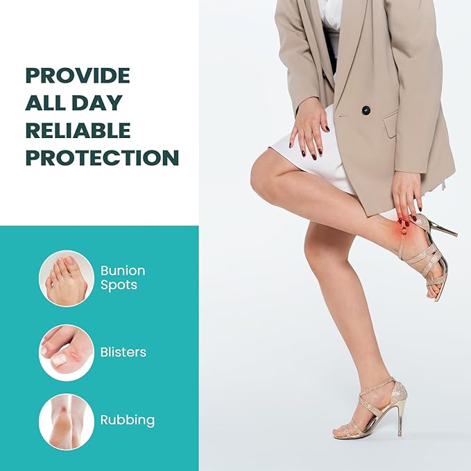 Hydrocolloid Gel Blister Bandages Pads - Promifun Waterproof Adhesive Blisters Bandages - Blister Pads for Heel, Foot, Toe, Feet - Gel Blister Chshions for Prevention & Recovery (45ct, Variety Pack)