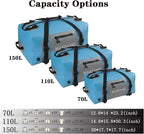 70L Waterproof Duffel Bag Travel Dry Bag, Large Capacity, Adjustable Thickened Straps and Handles, Zip Closure, Air Valve, Keep Equipment Safe, Suitable for Boating Rafting Motorcycle Kayaking