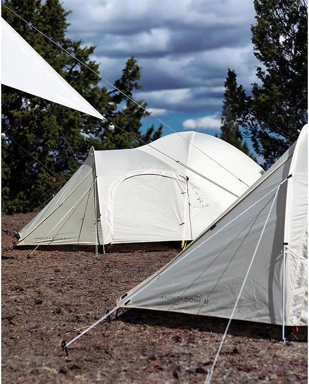 Snow Peak Amenity Dome Tent, Comfortable, Outdoor Adventure, Camping, Three Seasons, Outer Vestibule, Removeable Rainfly, Ivory