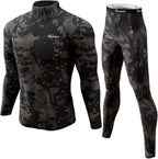 romision Thermal Underwear for Men Long Johns Fleece Lined Hunting Gear Bottom Top Set Base Layer for Cold Weather Gift