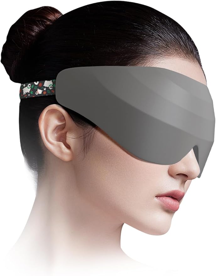 Sleep Mask for Side Sleeper Women Men, EVA BELLE Eye Mask for Sleeping Light Blocking, 3D Sleeping Mask Blackout, Soft Breathable Eye Shade Cover with Adjustable Elastic Strap for Travel Home Nap Rest